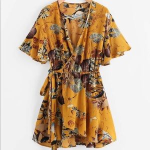 SHEIN Floral Wrap Shirt